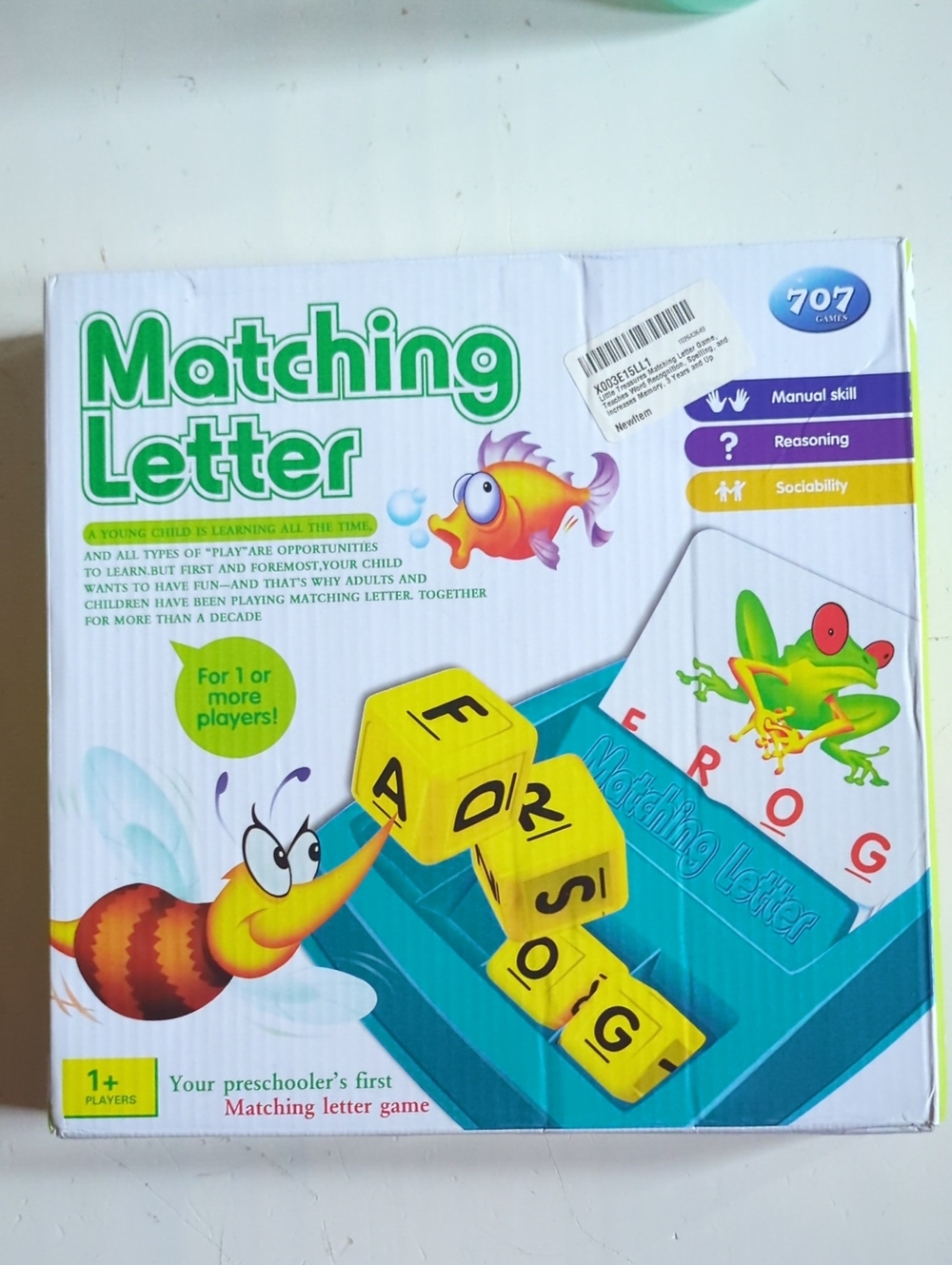 Matching Letter Preschool Toy Game - Yellow/Green